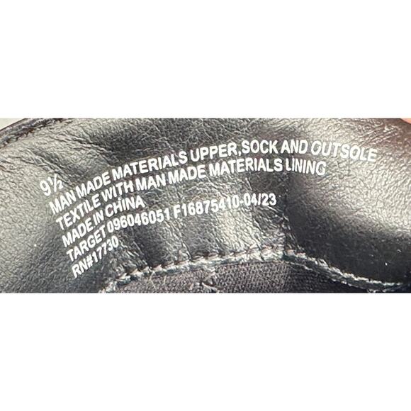 Universal Threads Black/ Maisy Memory Foam Chunky Heel Penny Loafers 9 1/2 - Picture 8 of 8